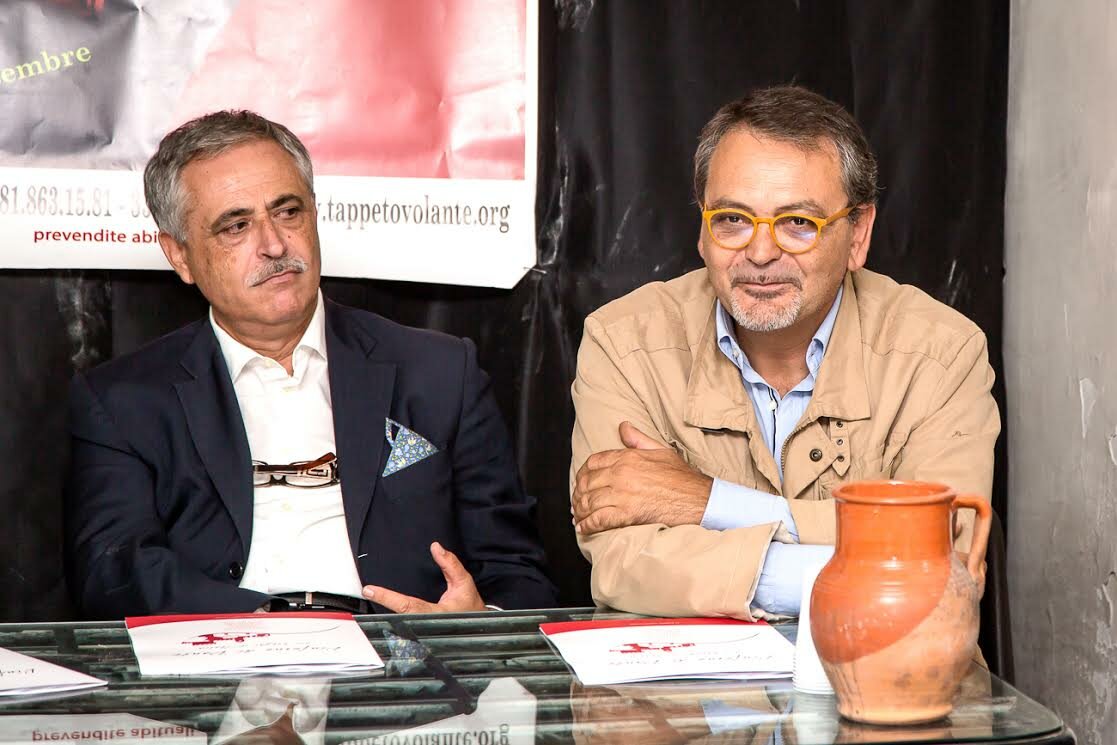 L’assessore Nino Daniele e il direttore del Tappeto Volante Domenico Corrado