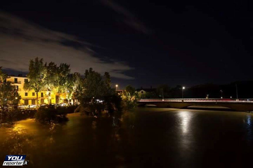 La situazione del Volturno all'altezza del ponte dello stabilimento del Pirotecnico