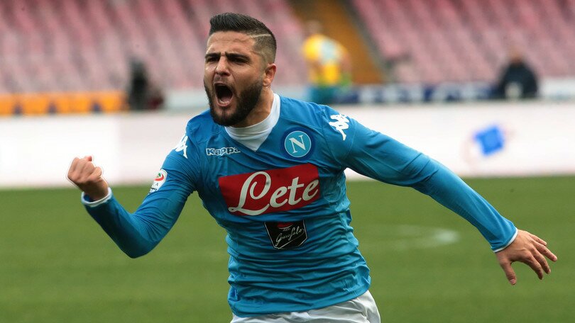 NAPOLI, EMPOLI NELLA FOTO: ESULTANZA INSIGNE FOTO MOSCA
